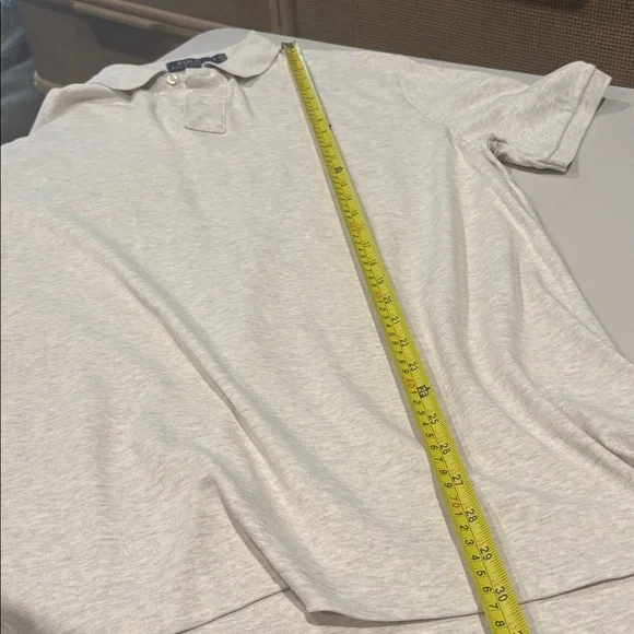 Polo Ralph Lauren - Men's Short Sleeve Polo Shirt. Size Large. Beige. - Picture 8 of 12